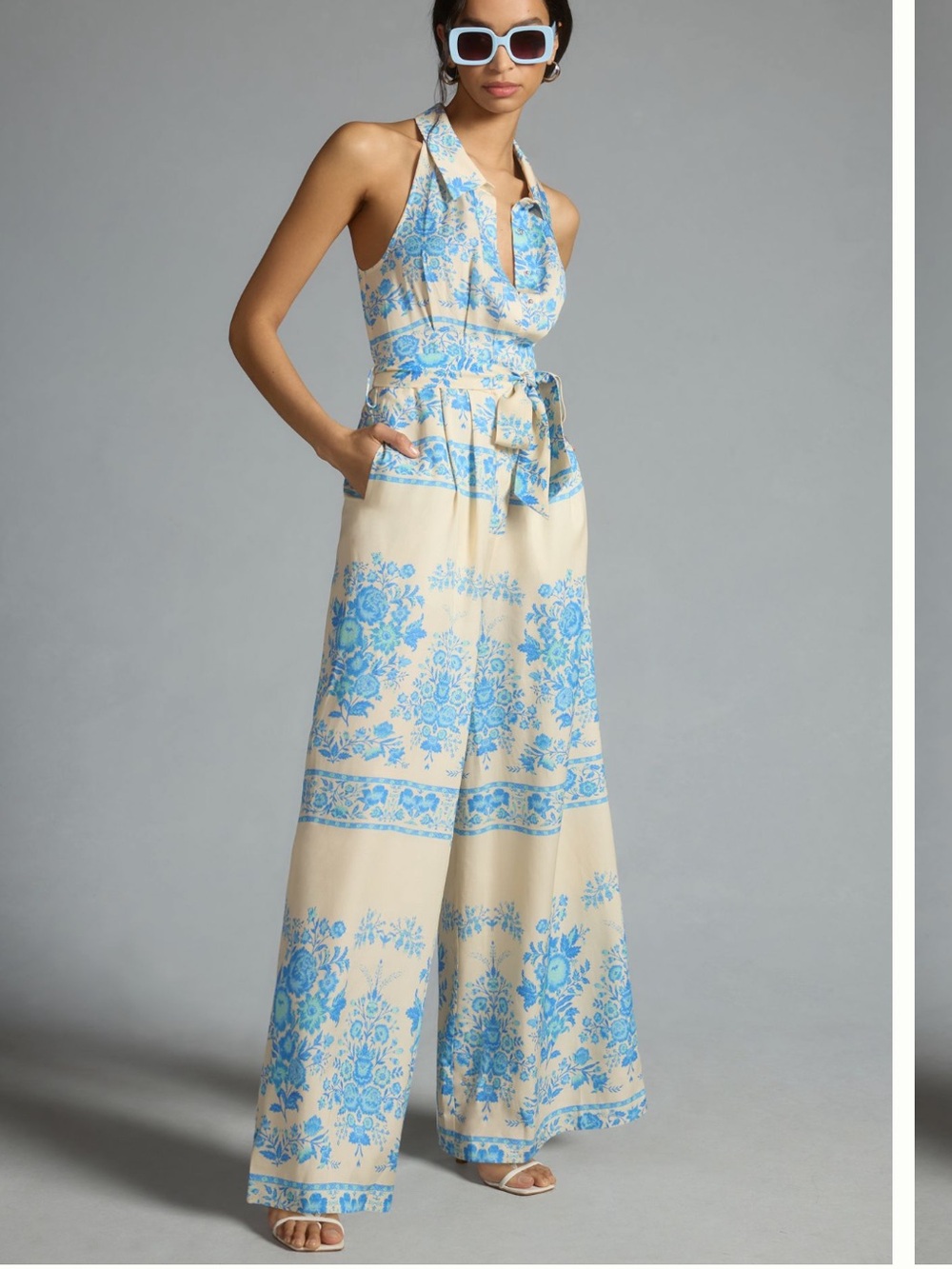 Plenty by Tracy Reese Halter Wide Leg Jumpsuit